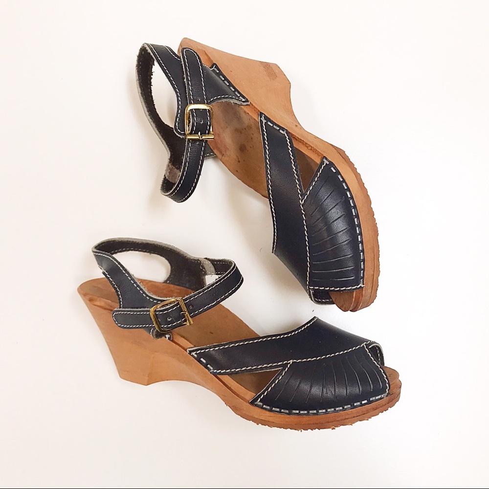 Vintage wooden wedges